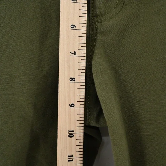 Kate Spade Havana Alma Green Cargo Pants Size 00 Slim Cropped Pocket Zip Trouser - Picture 4 of 12